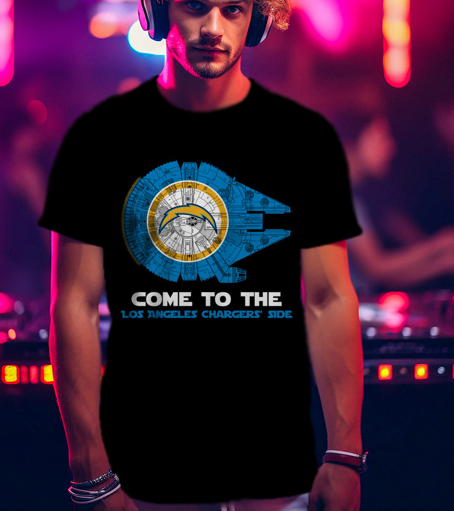 Come To The 'Los Angeles Chargers’ Side Millennium Falcon T-Shirt