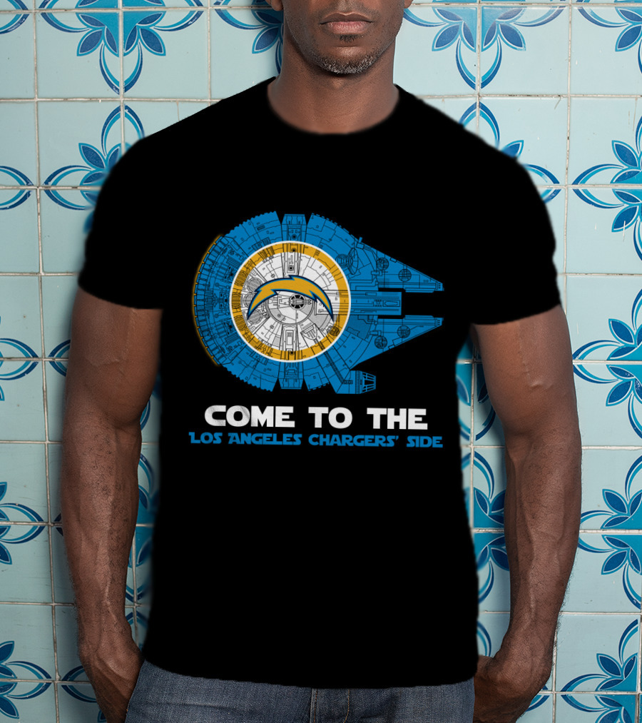 Come To The 'Los Angeles Chargers’ Side Millennium Falcon T-Shirt