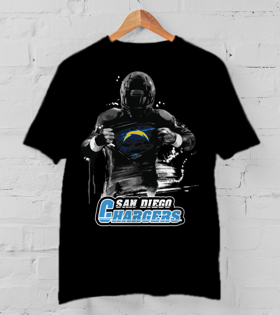 San Diego Chargers Football Hero Bold Lightning T-Shirt
