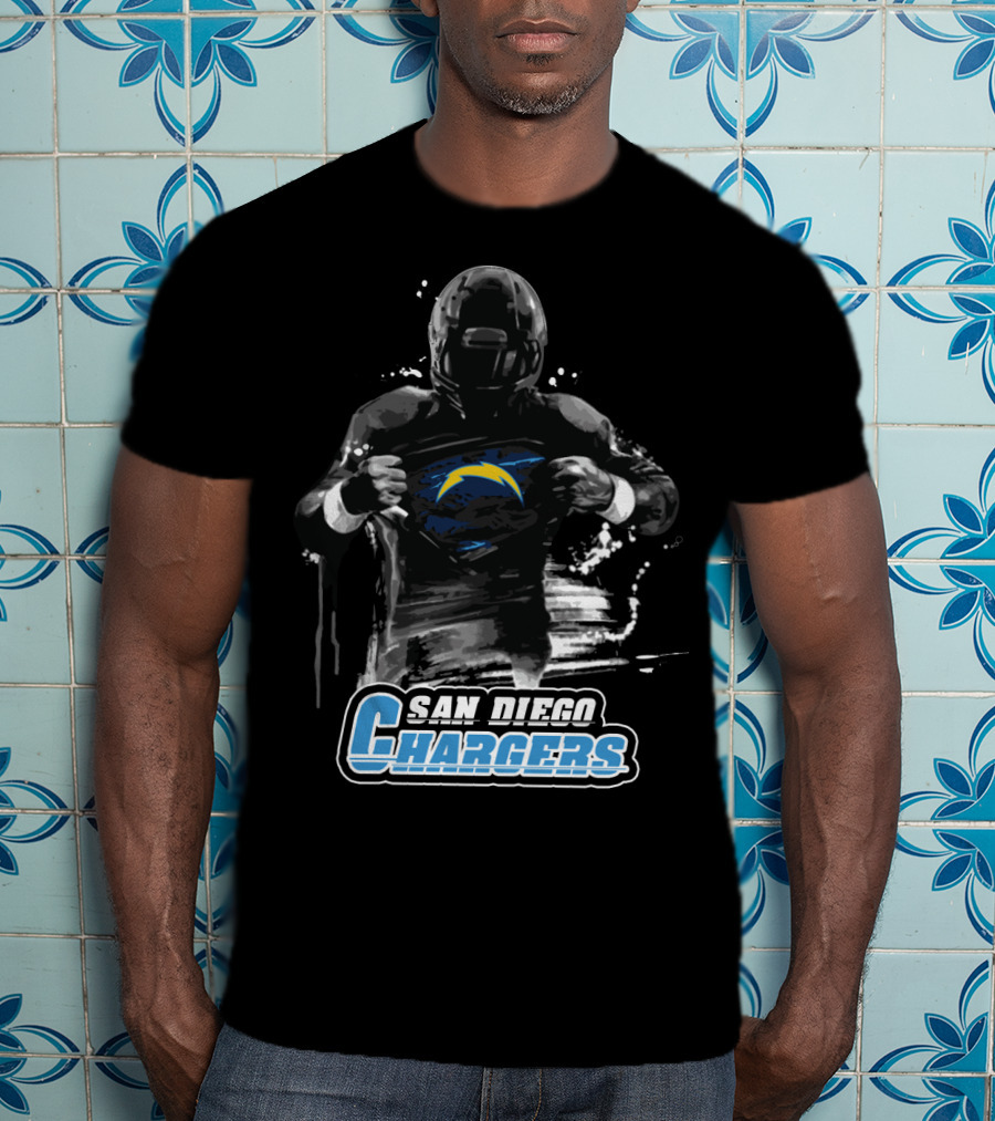 San Diego Chargers Football Hero Bold Lightning T-Shirt