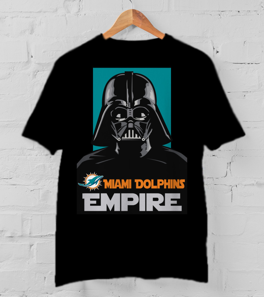 Miami Dolphins Empire Darth Vader Star Wars Crossover T-Shirt