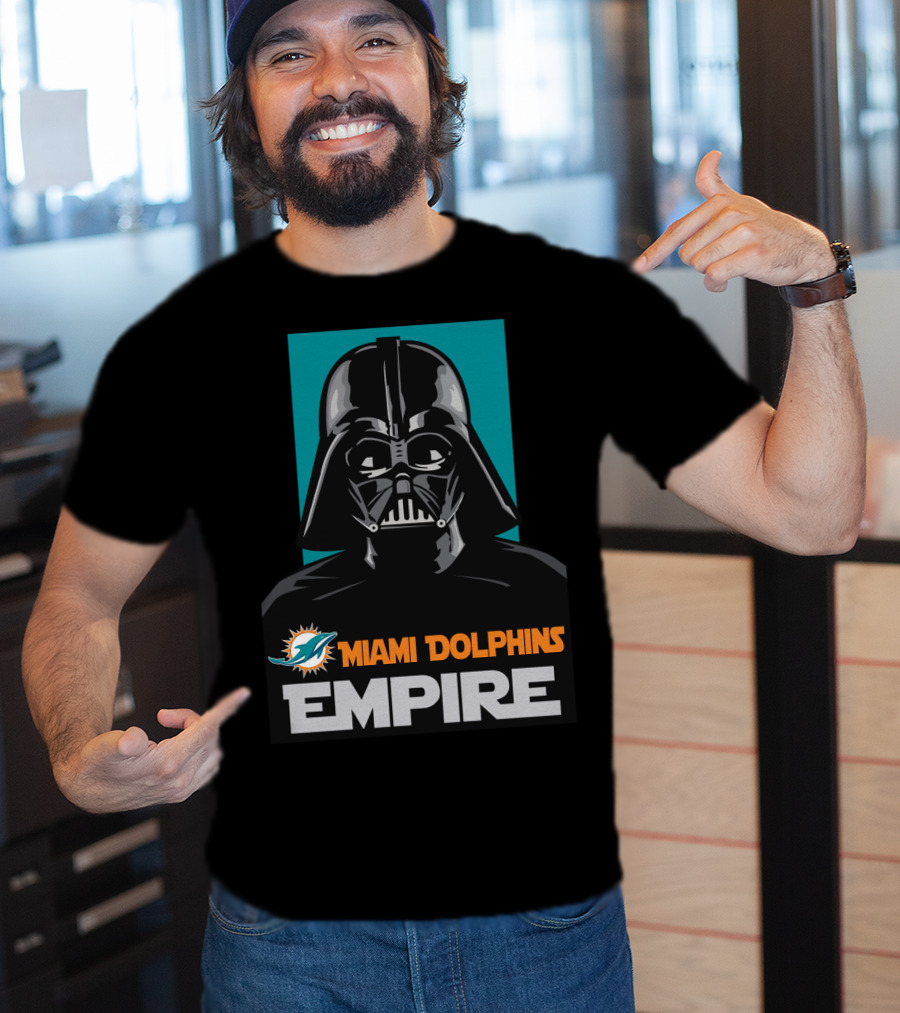 Miami Dolphins Empire Darth Vader Star Wars Crossover T-Shirt