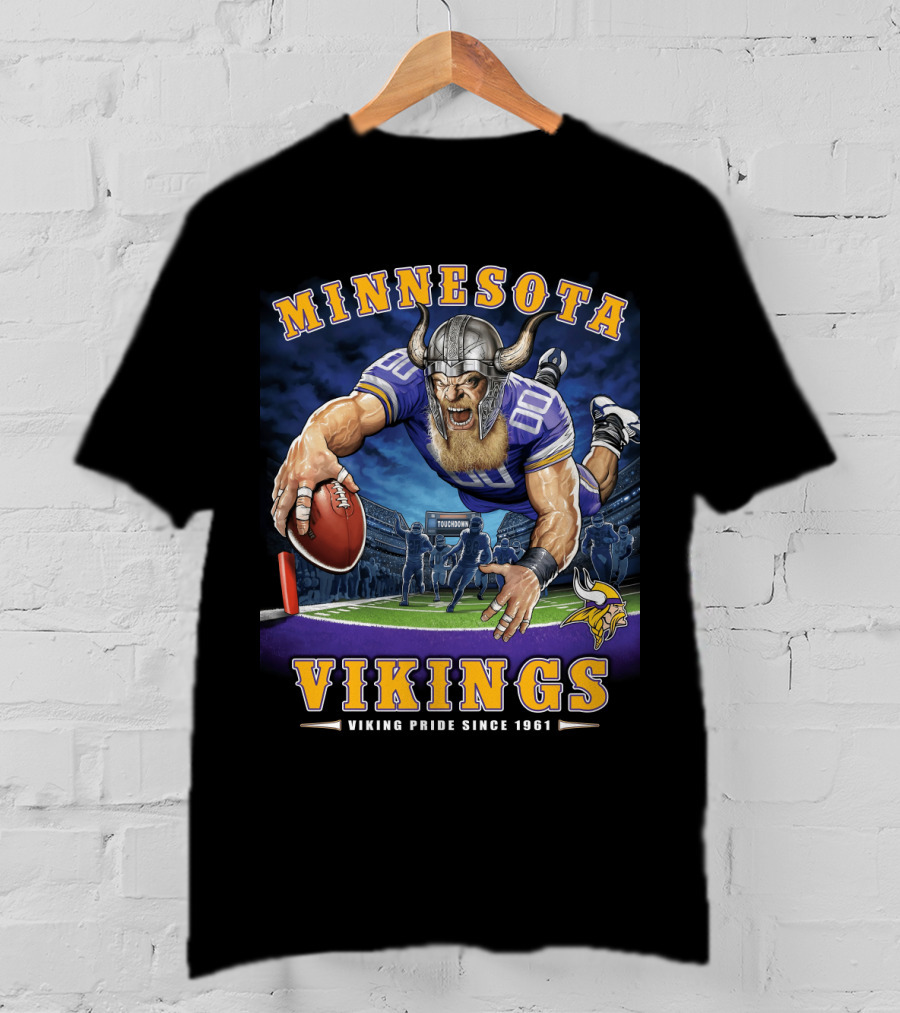 Minnesota Vikings Viking Pride Since 1961 End Zone Nfl Football T-Shirt