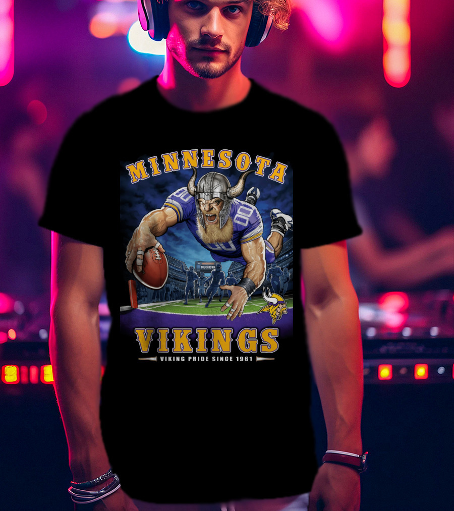 Minnesota Vikings Viking Pride Since 1961 End Zone Nfl Football T-Shirt