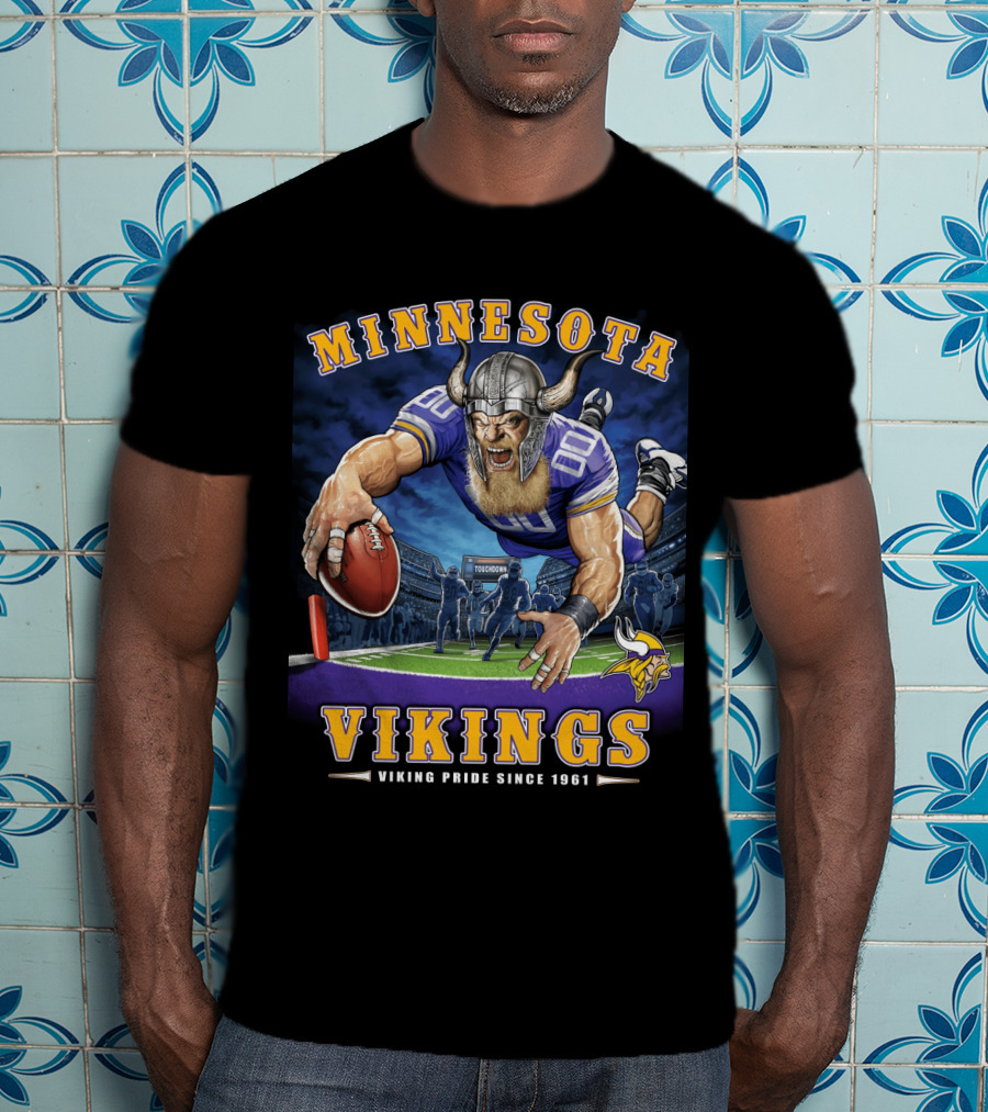 Minnesota Vikings Viking Pride Since 1961 End Zone Nfl Football T-Shirt