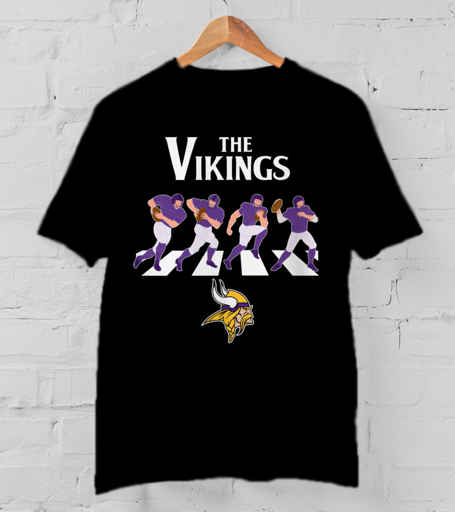 Minnesota Vikings Abbey Road Football Crossing T-Shirt