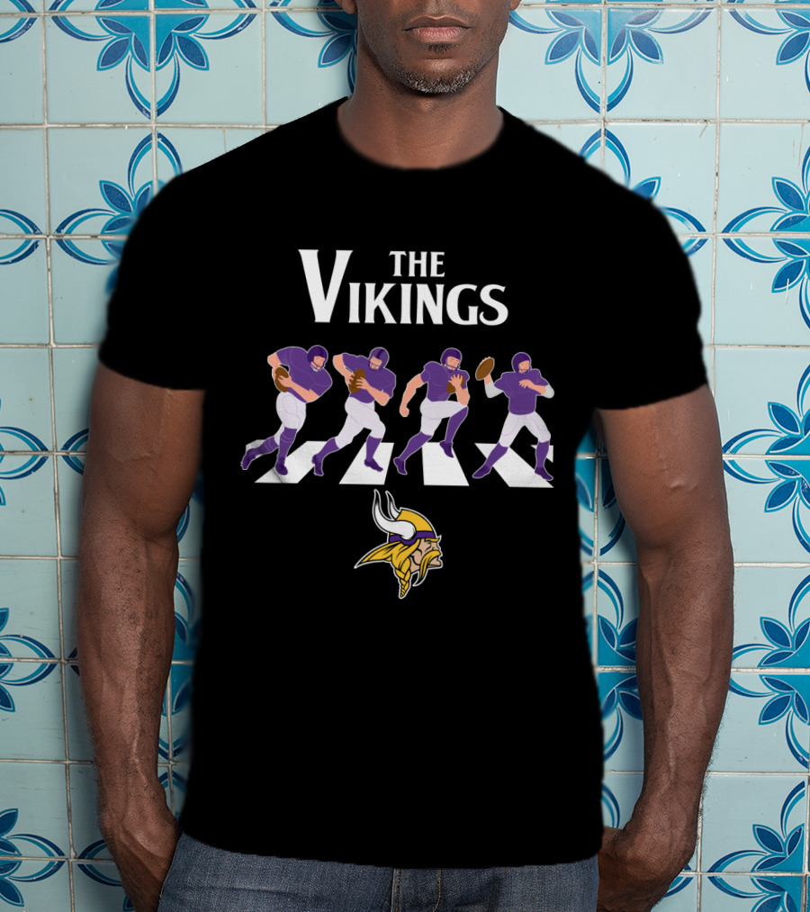 Minnesota Vikings Abbey Road Football Crossing T-Shirt