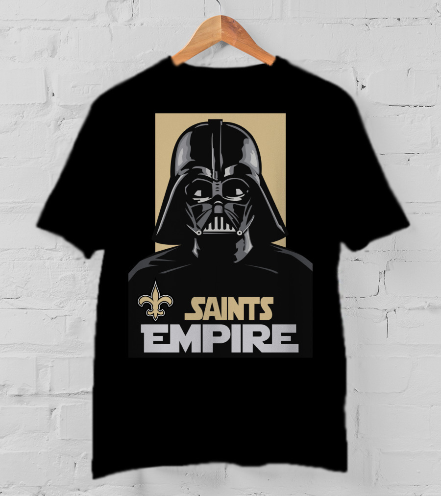 New Orleans Saints Empire Darth Vader Iconic Crossover Football T-Shirt