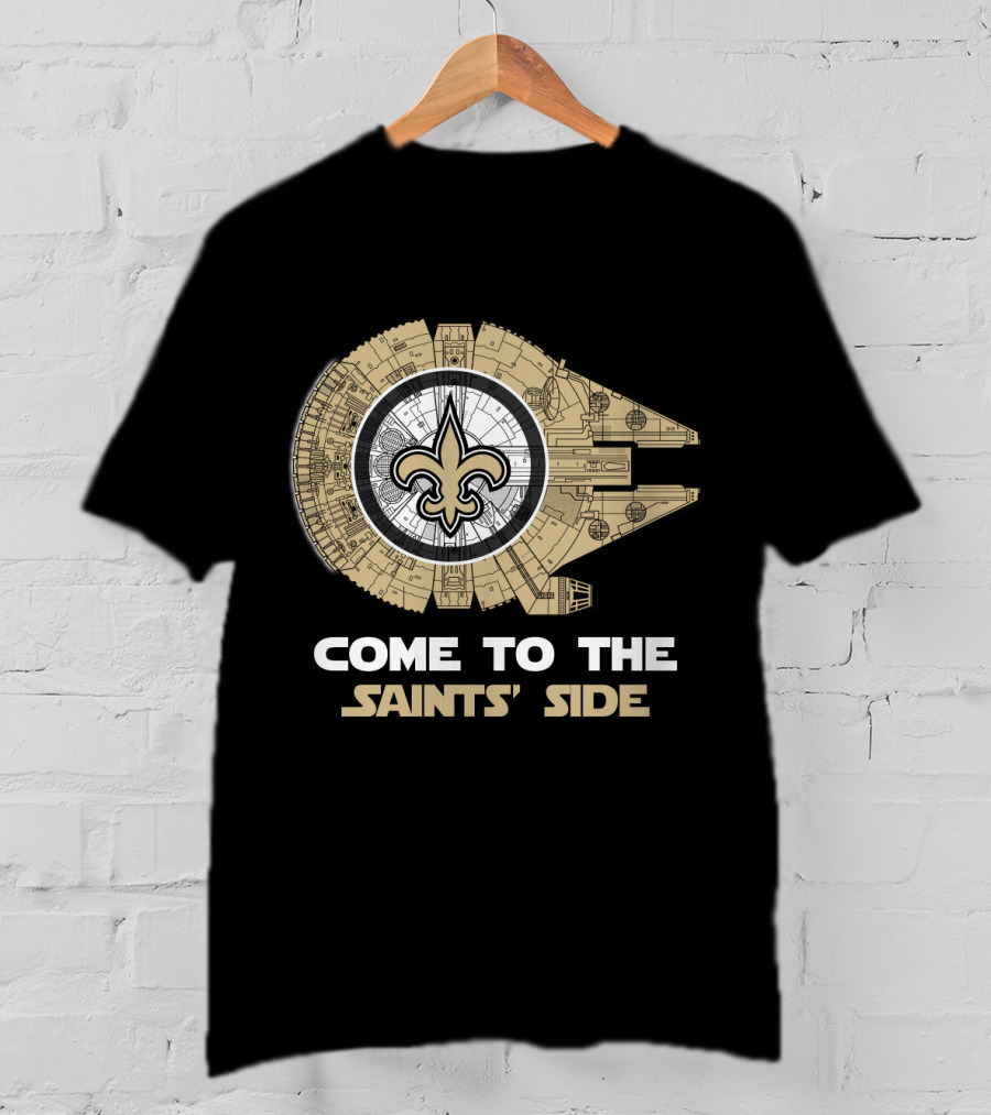 New Orleans Saints Come To The Saints' Side Millennium Falcon T-Shirt