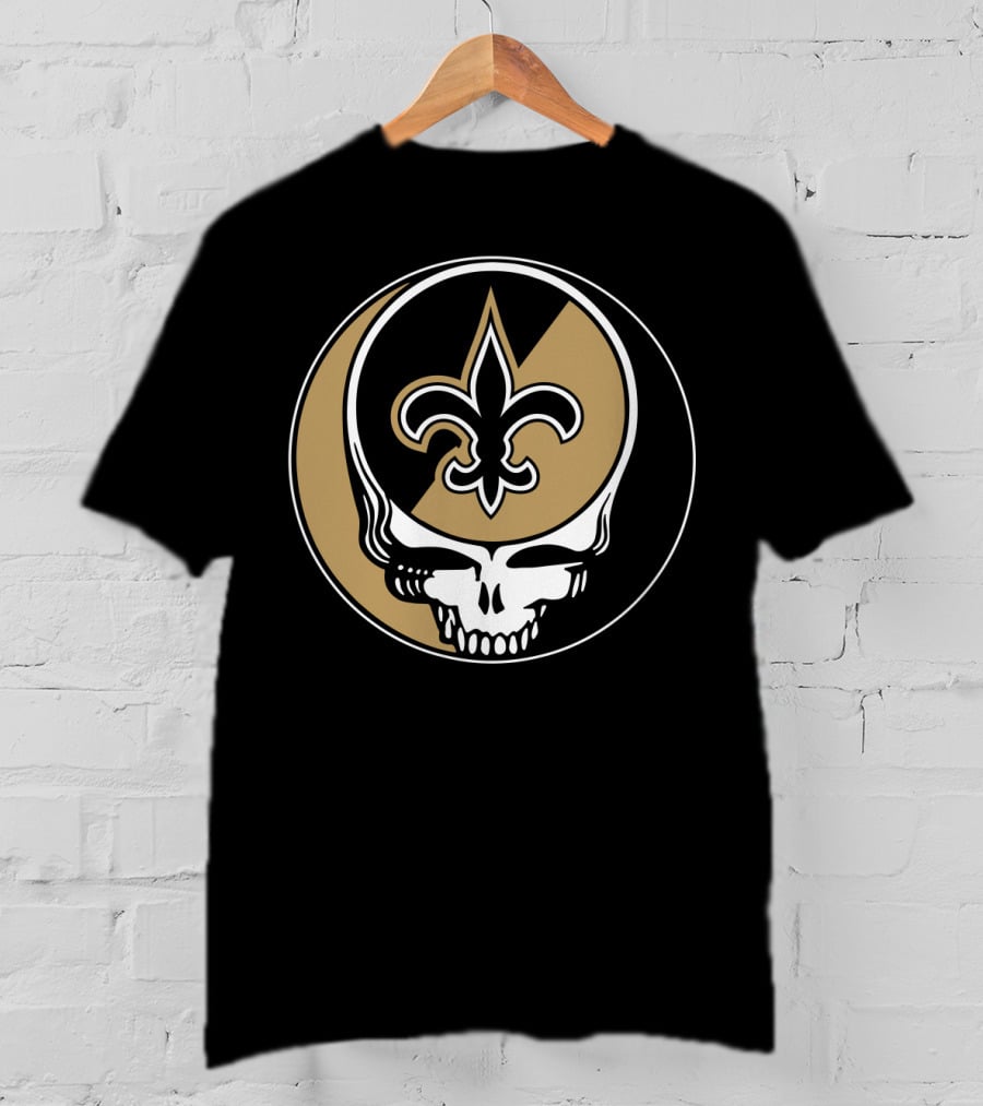 GRATEFUL DEAD Saints Skull Fleur-de-Lis T-Shirt