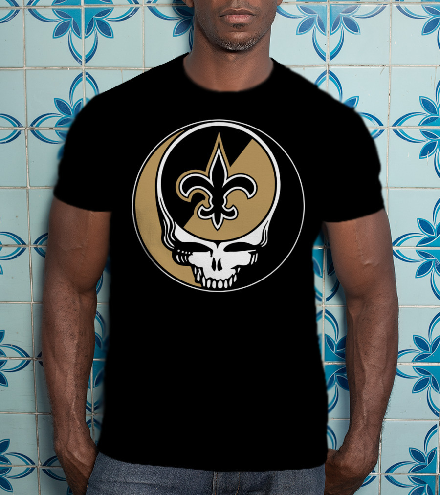 GRATEFUL DEAD Saints Skull Fleur-de-Lis T-Shirt