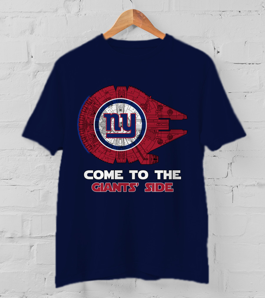 Come To The Giants' Side New York Giants Millennium Falcon T-Shirt