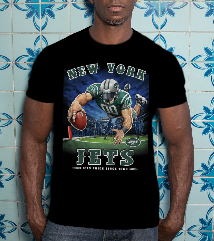 New York Jets Pride Since 1960 End Zone Touchdown T-Shirt