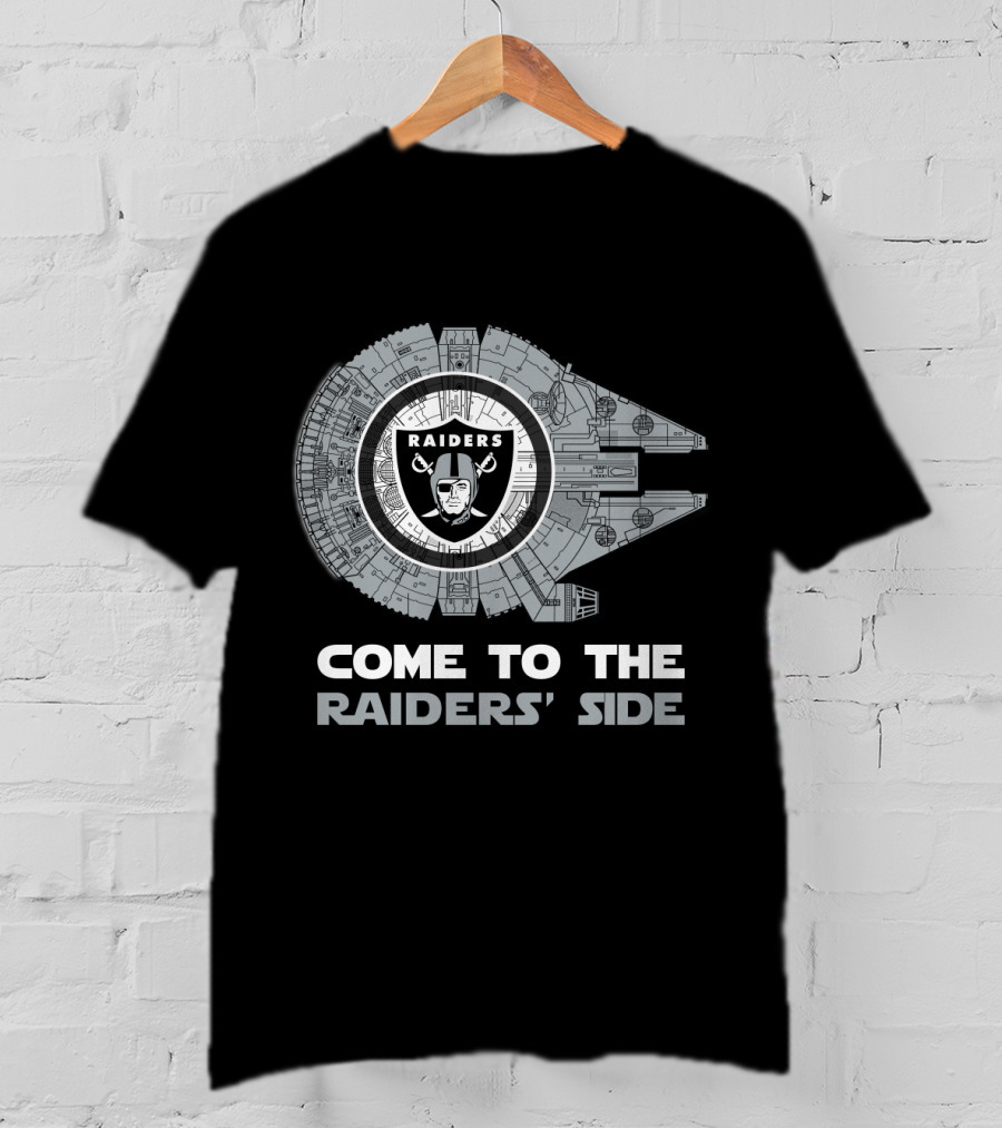 Come To The Raiders' Side Oakland Raiders Millennium Falcon T-Shirt
