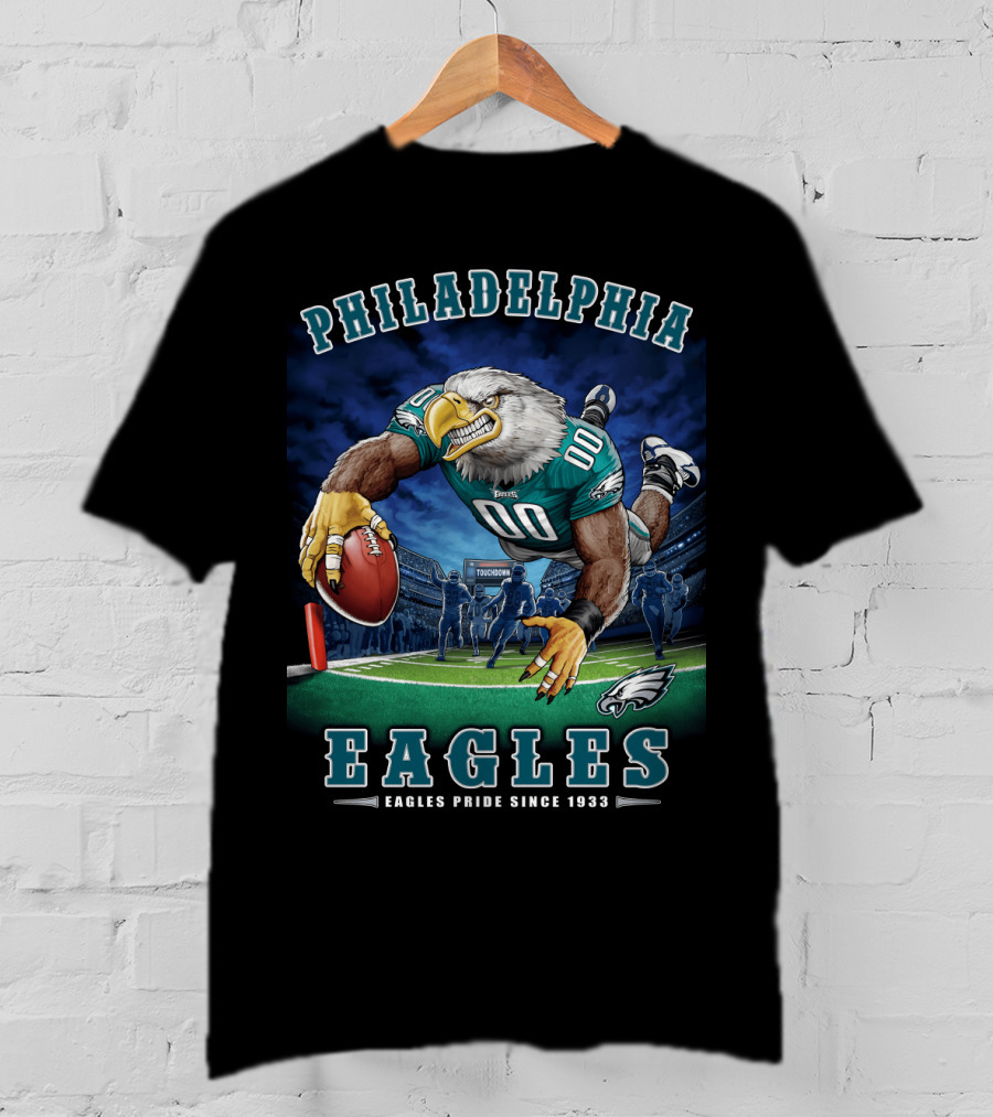 Philadelphia Eagles Pride Since 1933 End Zone Touchdown T-Shirt