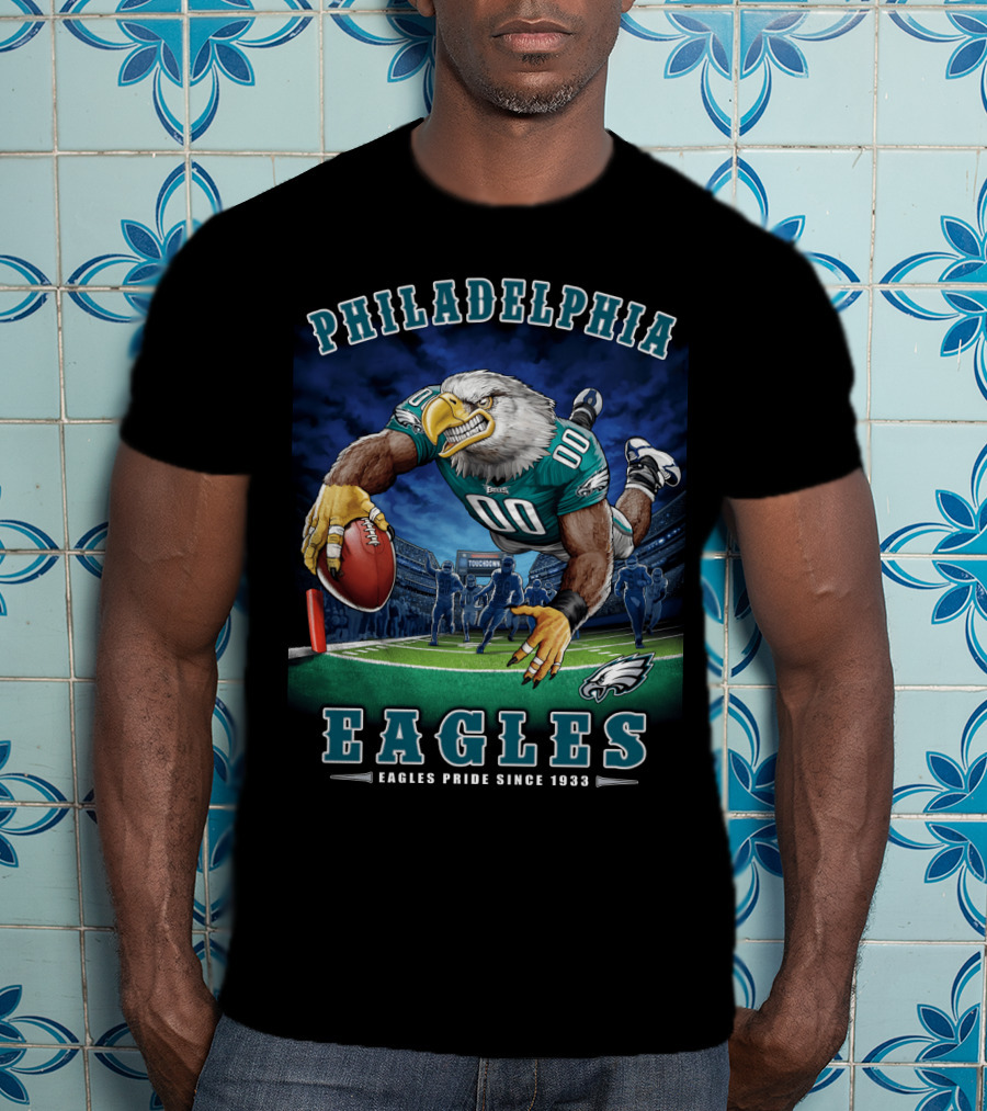 Philadelphia Eagles Pride Since 1933 End Zone Touchdown T-Shirt