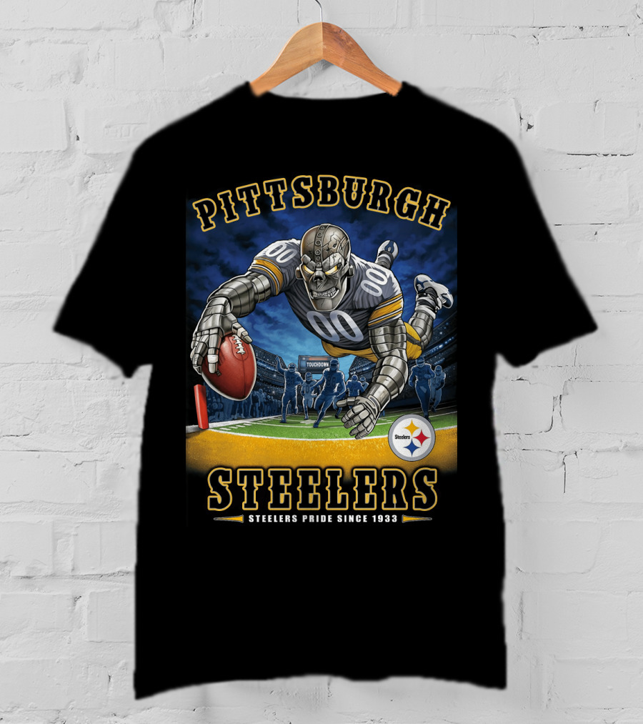 Pittsburgh Steelers Pride Since 1933 End Zone Action T-Shirt