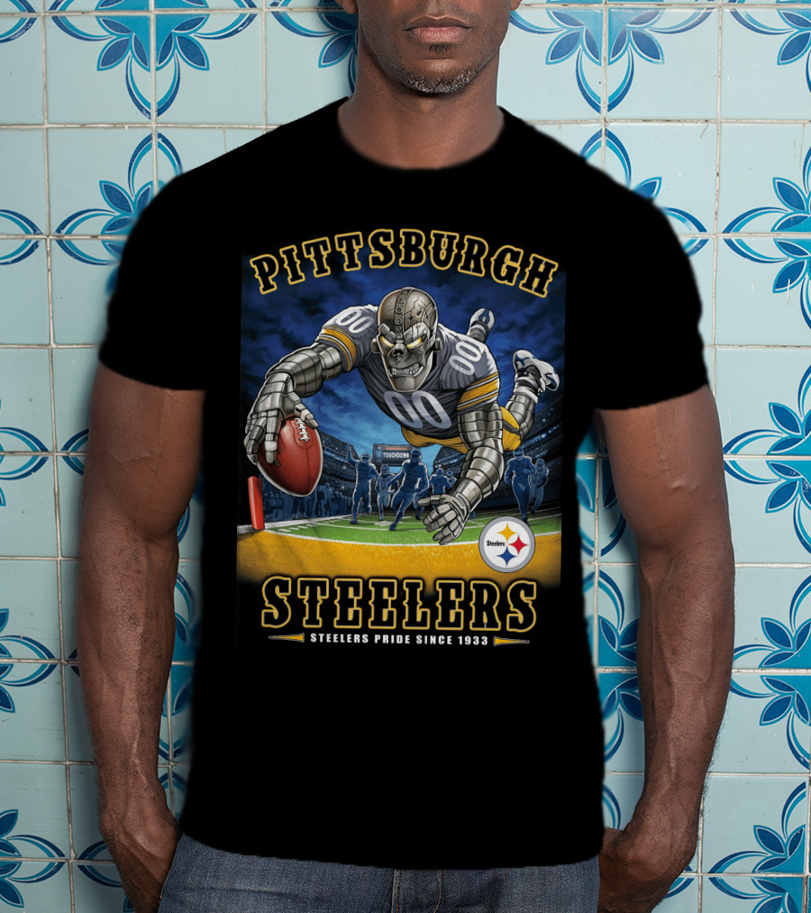 Pittsburgh Steelers Pride Since 1933 End Zone Action T-Shirt