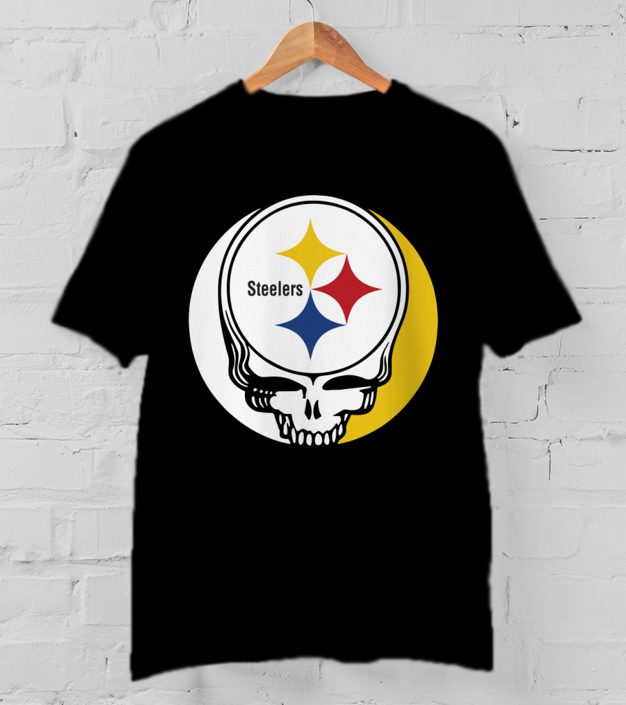 GRATEFUL DEAD Steelers Skull With Team T-Shirt