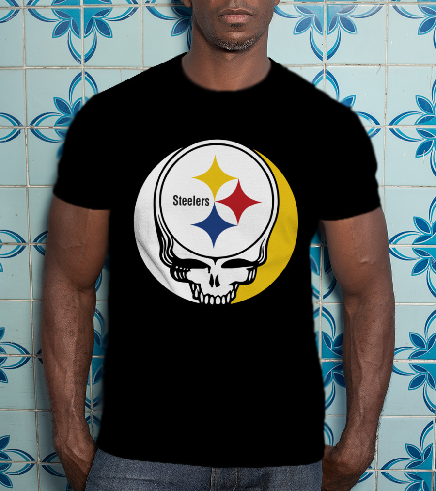 GRATEFUL DEAD Steelers Skull With Team T-Shirt