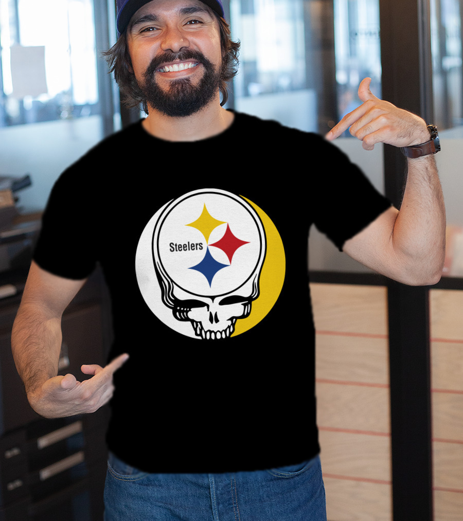 GRATEFUL DEAD Steelers Skull With Team T-Shirt