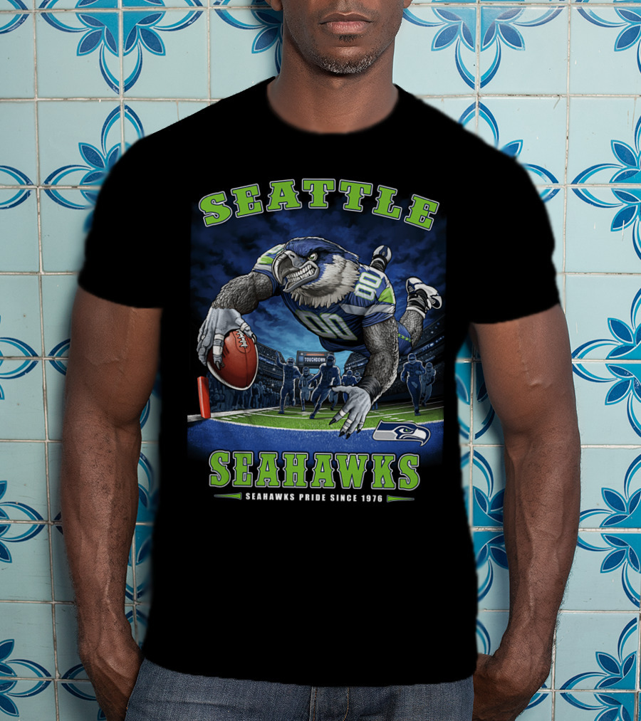 Seattle Seahawks Pride Since 1976 End Zone Touchdown Nfl T-Shirt