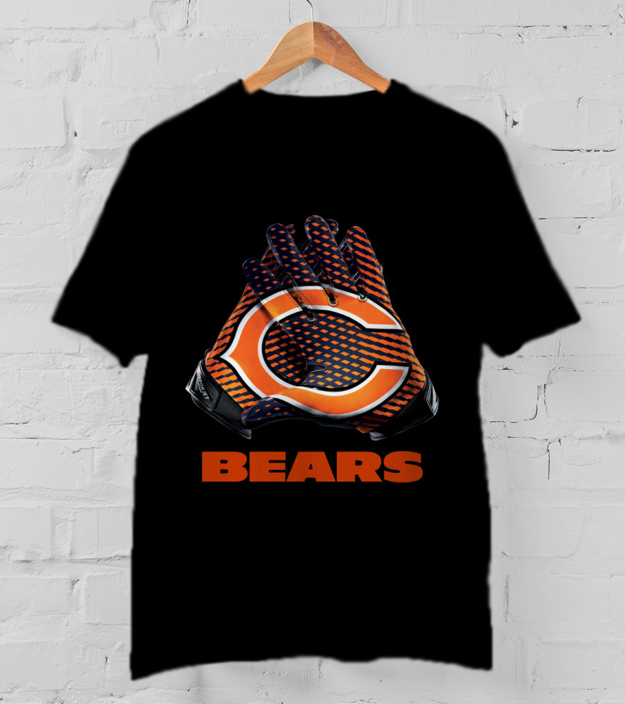 Chicago Bears C Logo Gloves Nfl Bears T-Shirt