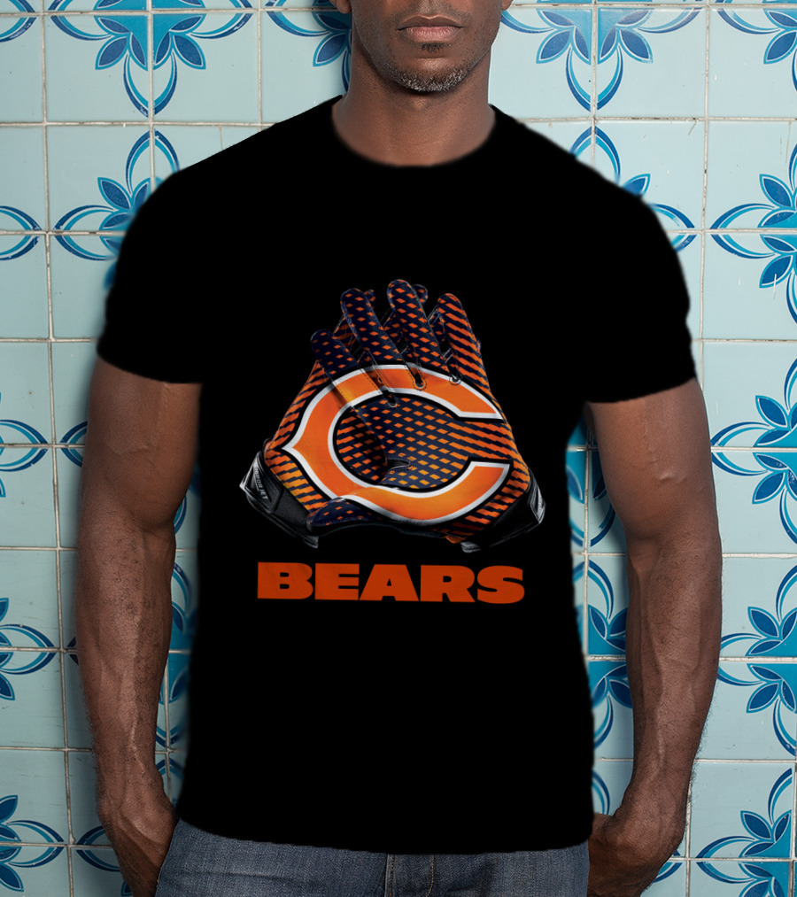 Chicago Bears C Logo Gloves Nfl Bears T-Shirt