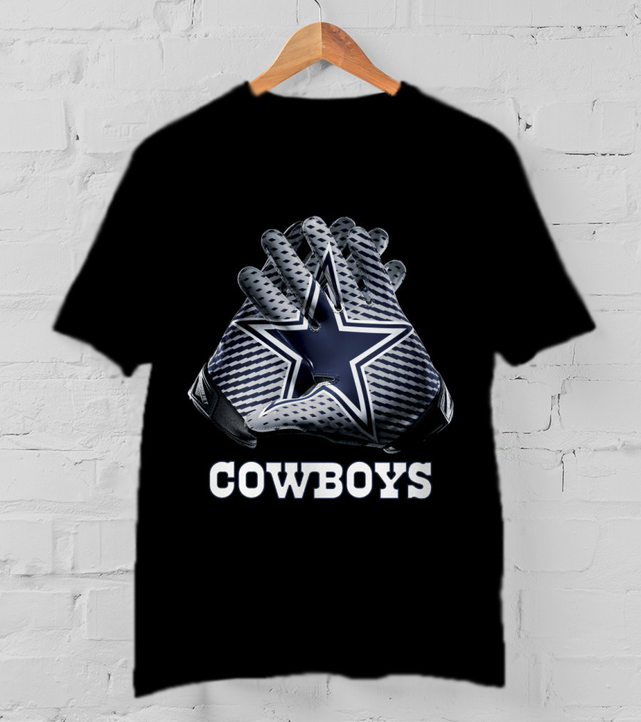 Dallas Cowboys Nfl Star Logo Gloves Fan Gear T-Shirt