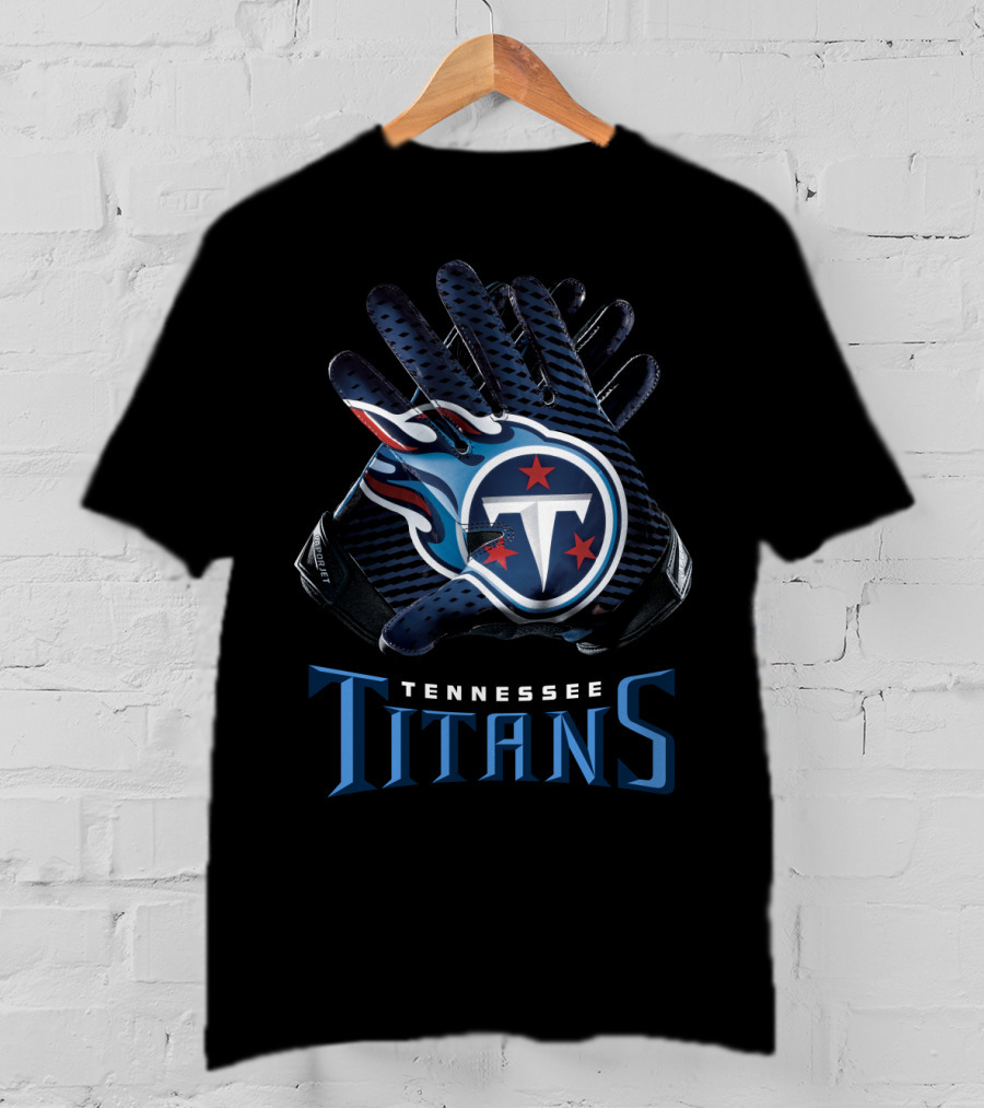 Tennessee Titans Nfl Gloves Team Logo Football Fan Gear T-Shirt