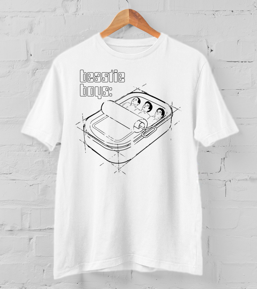 Beastie Boys Album Cover With Iconic Three Band Members In Sardine Can T-Shirt