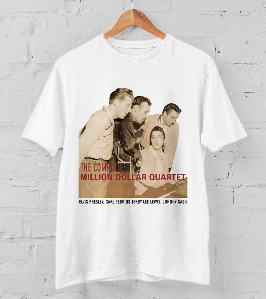 The Complete Million Dollar Quartet Elvis Presley Carl Perkins Jerry Lee Lewis Johnny Cash T-Shirt