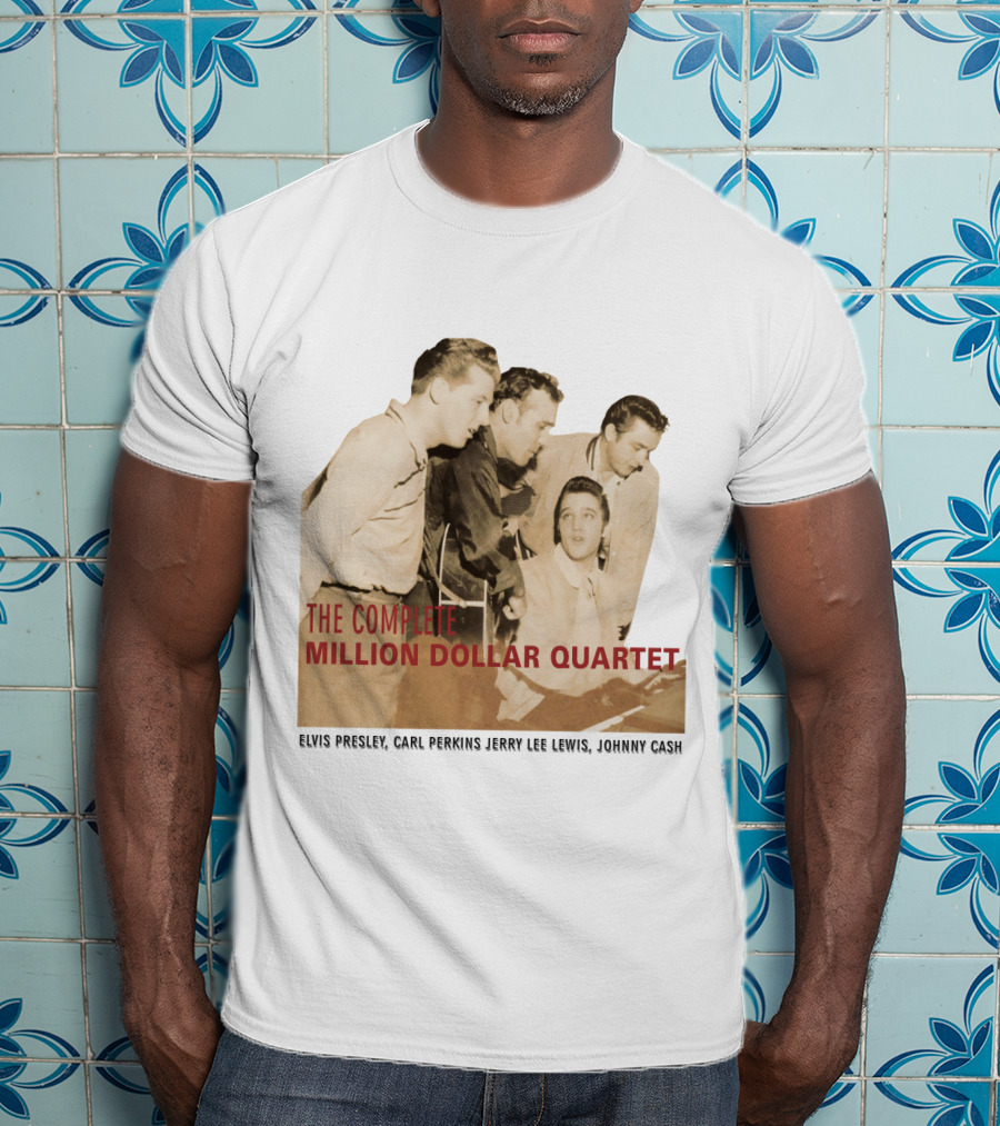 The Complete Million Dollar Quartet Elvis Presley Carl Perkins Jerry Lee Lewis Johnny Cash T-Shirt