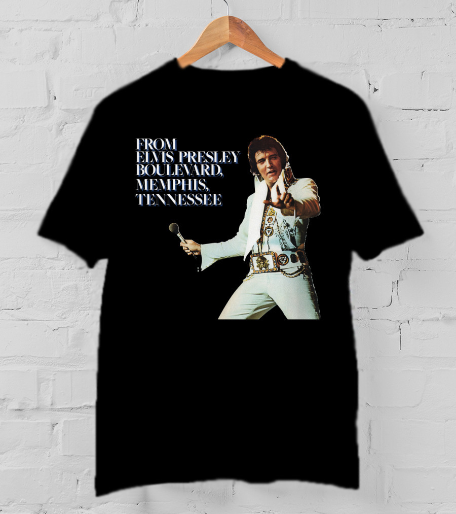 From Elvis Presley Boulevard Memphis Tennessee T-Shirt