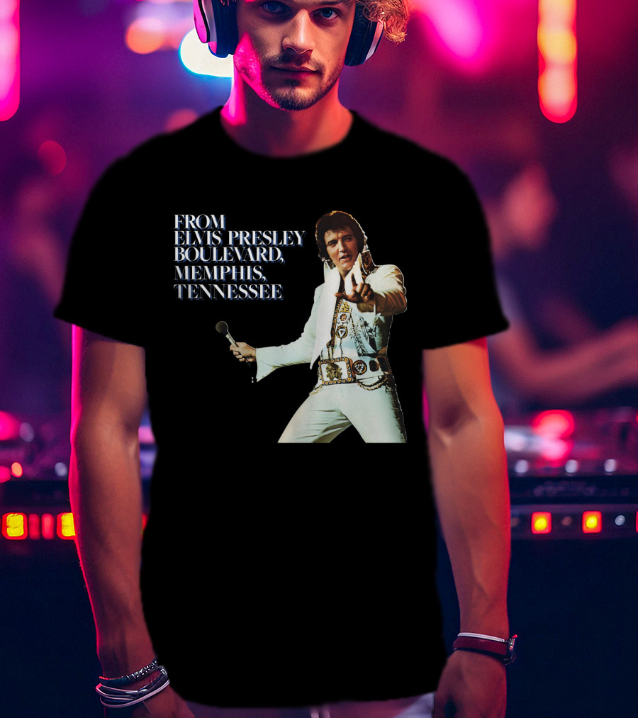 From Elvis Presley Boulevard Memphis Tennessee T-Shirt