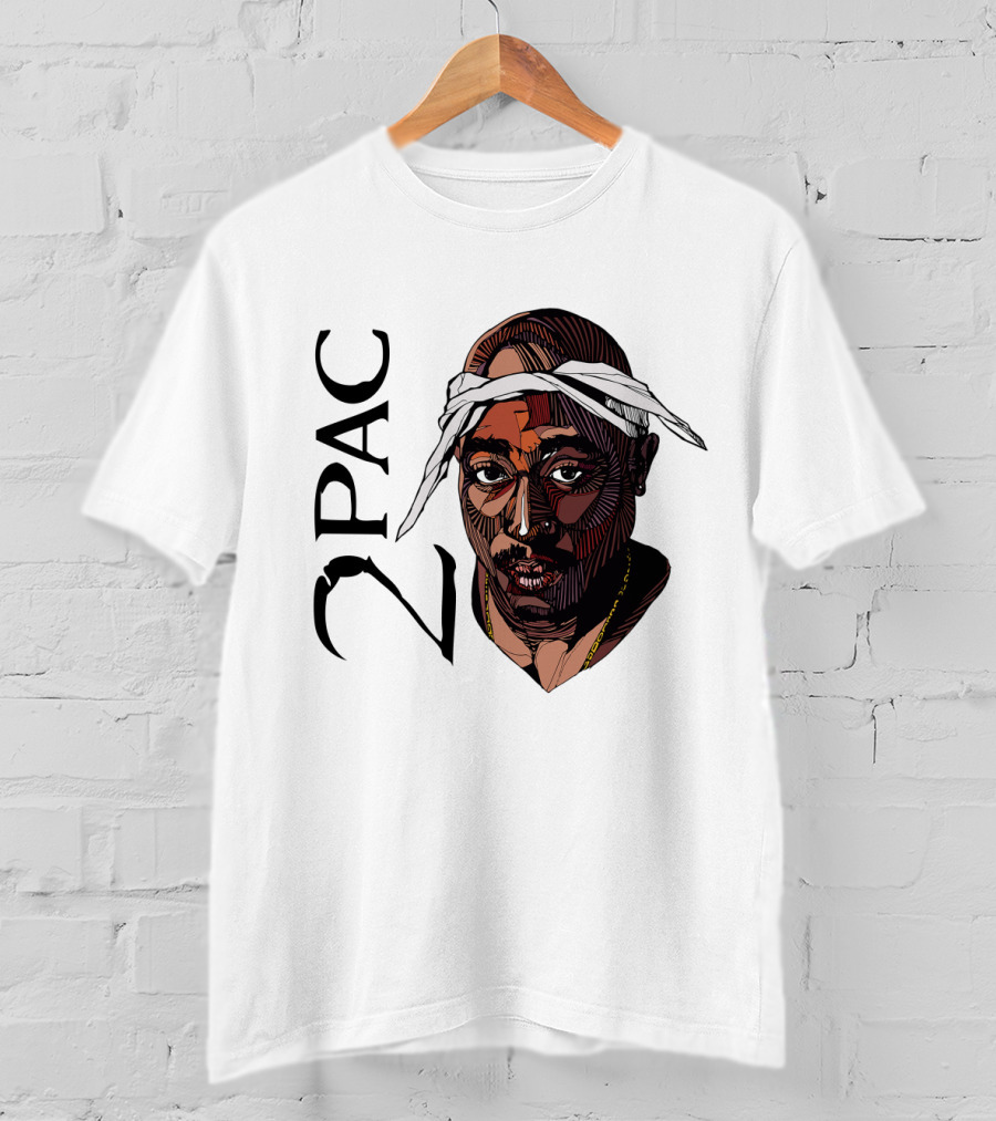 Tupac Shakur 2Pac Bandana Rapn T-Shirt