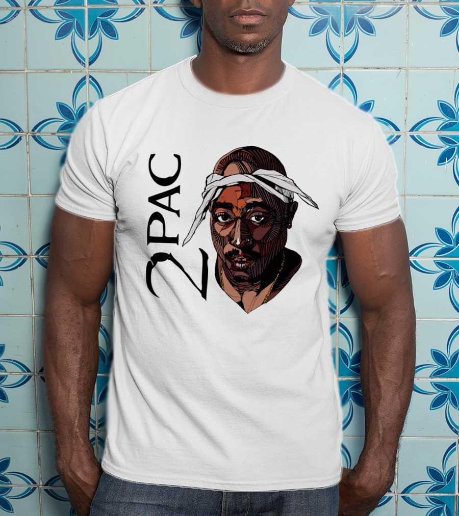 Tupac Shakur 2Pac Bandana Rapn T-Shirt