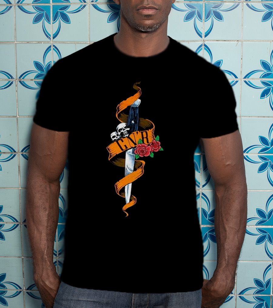 GNR Skull Dagger Roses T-Shirt