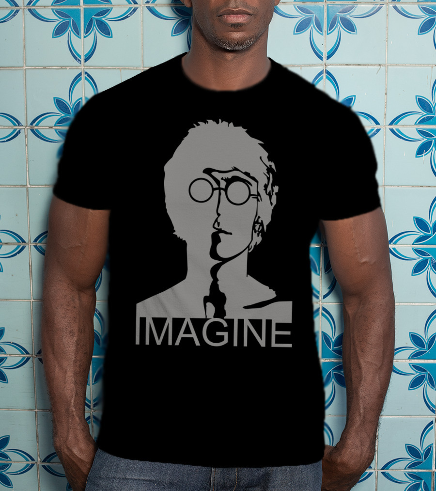 Imagine John Lennon Silhouette Glasses T-Shirt