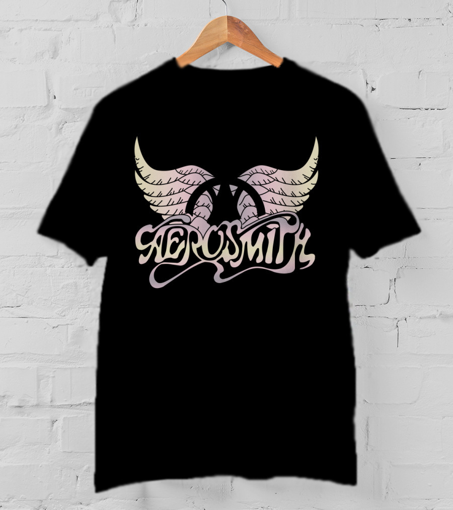 Aerosmith Winged Logo Faded Pinks T-Shirt