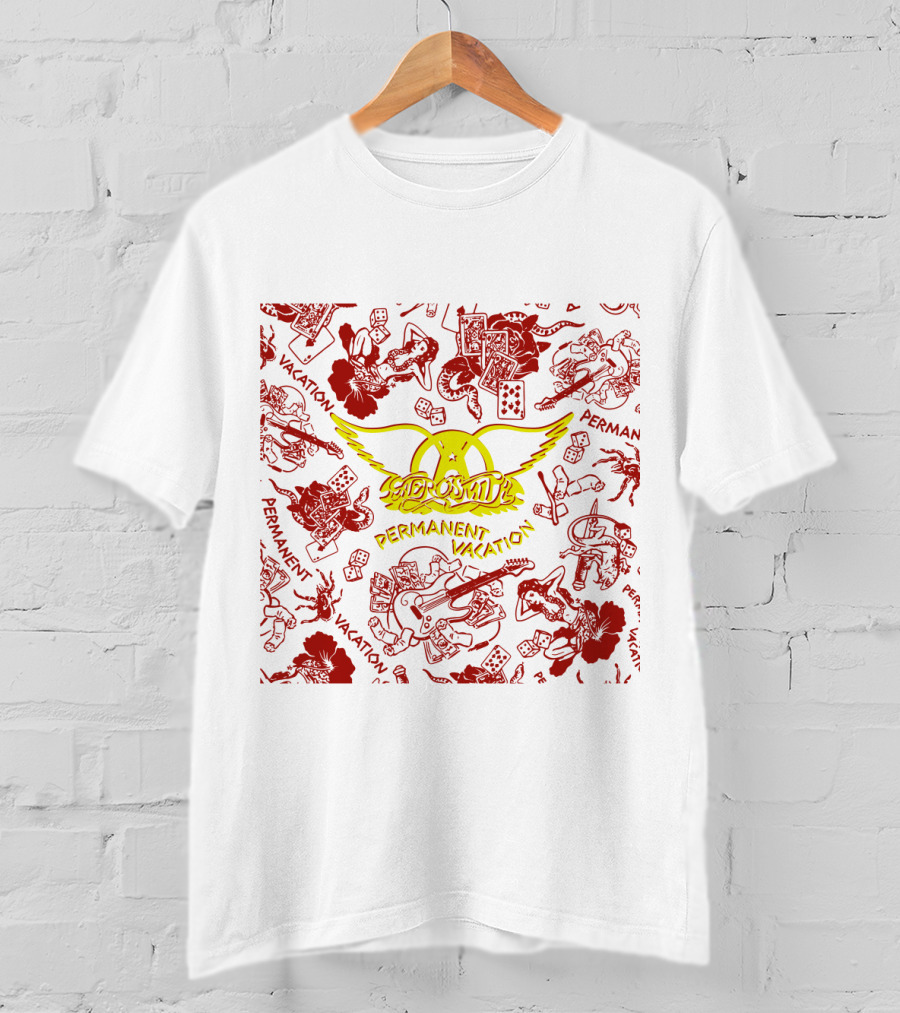 Aerosmith Permanent Vacation Album Art ARSM 06 T-Shirt