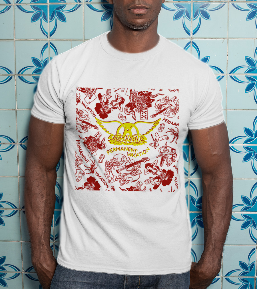 Aerosmith Permanent Vacation Album Art ARSM 06 T-Shirt