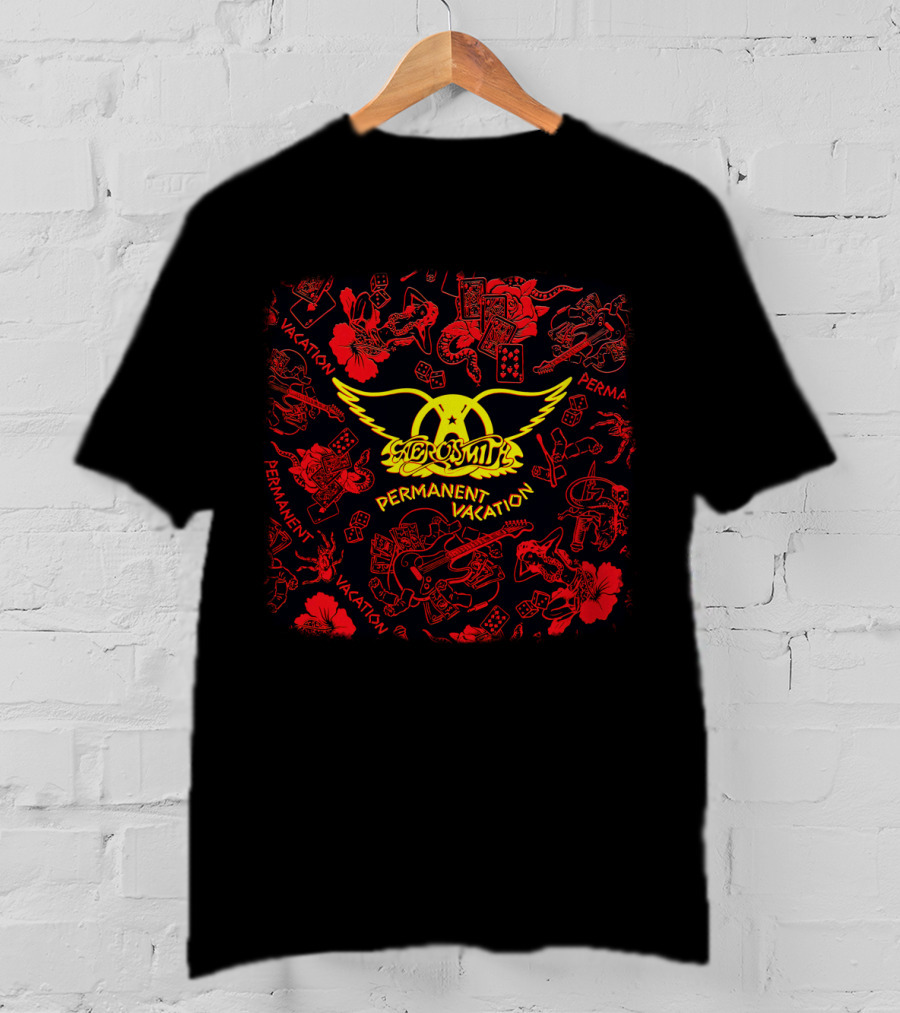 Aerosmith Permanent Vacation Album Art T-Shirt