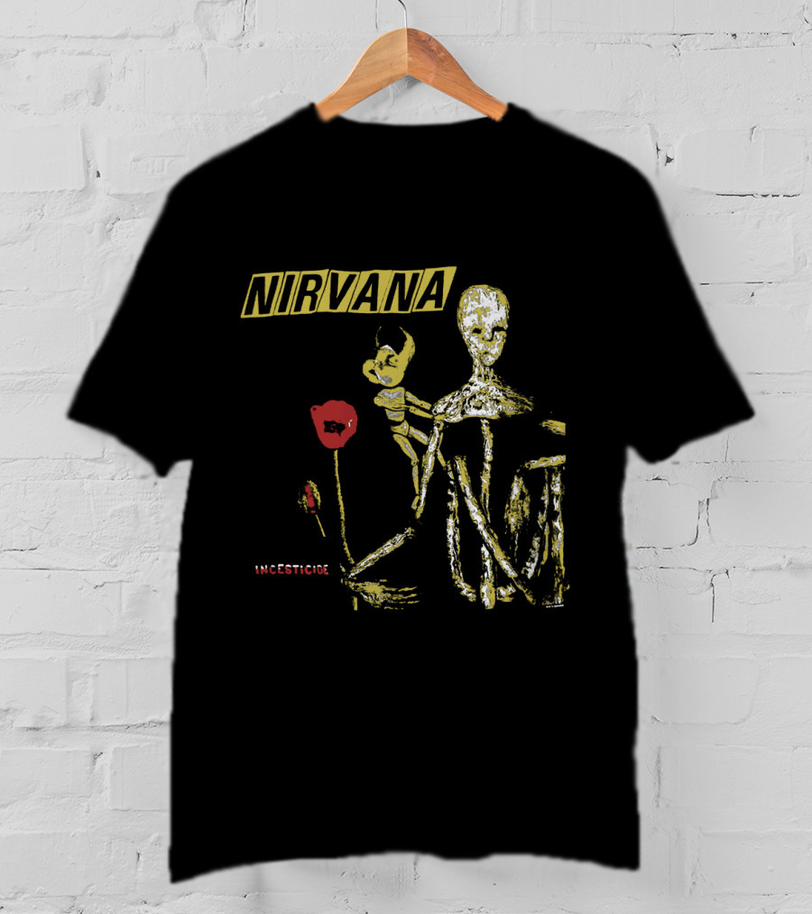 Nirvana Incesticide Skeleton And Flower T-Shirt