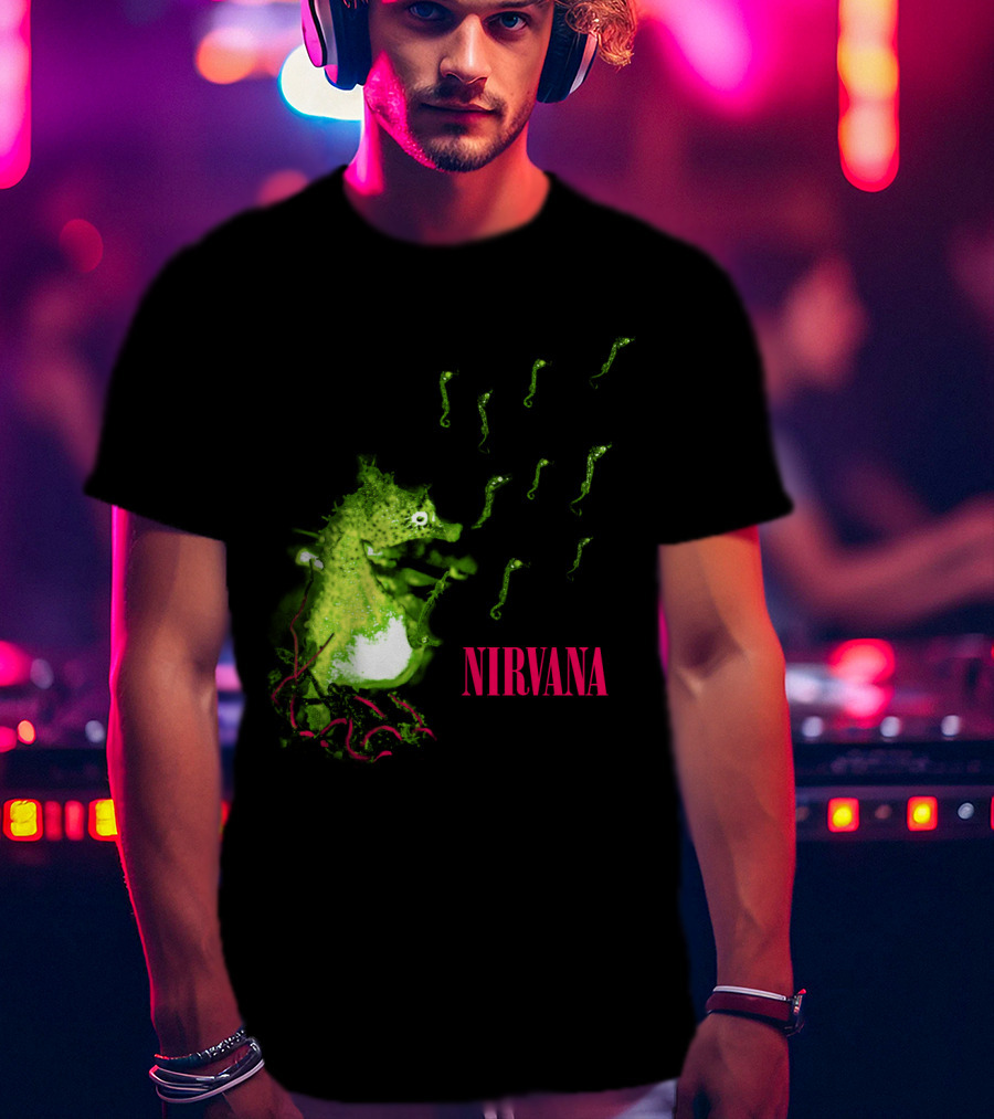Nirvana Nvn 13 Green Seahorse T-Shirt