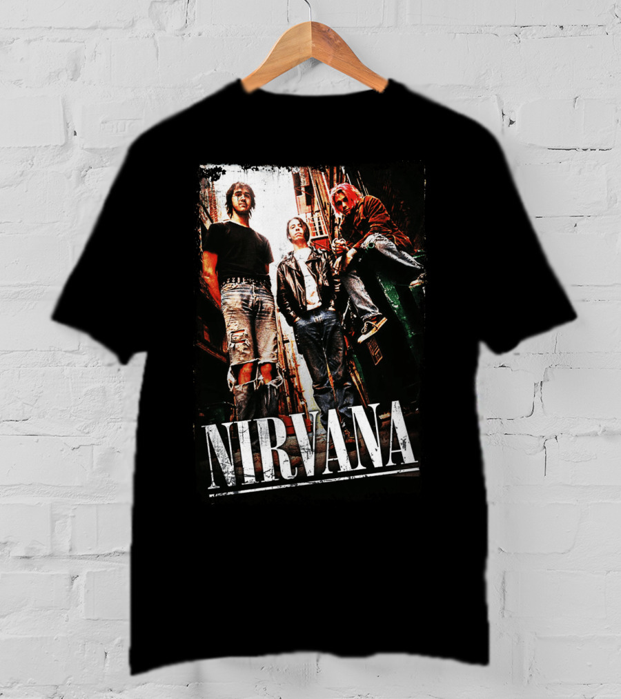 Nirvana Nvn 14 Grunge Band Photo T-Shirt