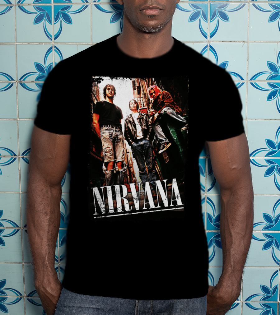 Nirvana Nvn 14 Grunge Band Photo T-Shirt