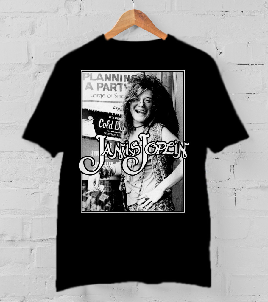 Janis Joplin Cold Drink Planning A Party T-Shirt