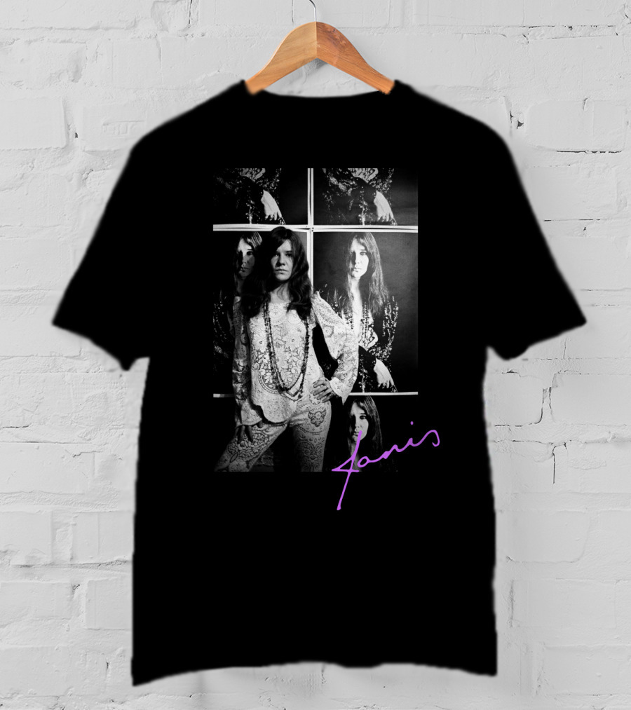 Janis 05 Retro Psychedelic Montage T-Shirt