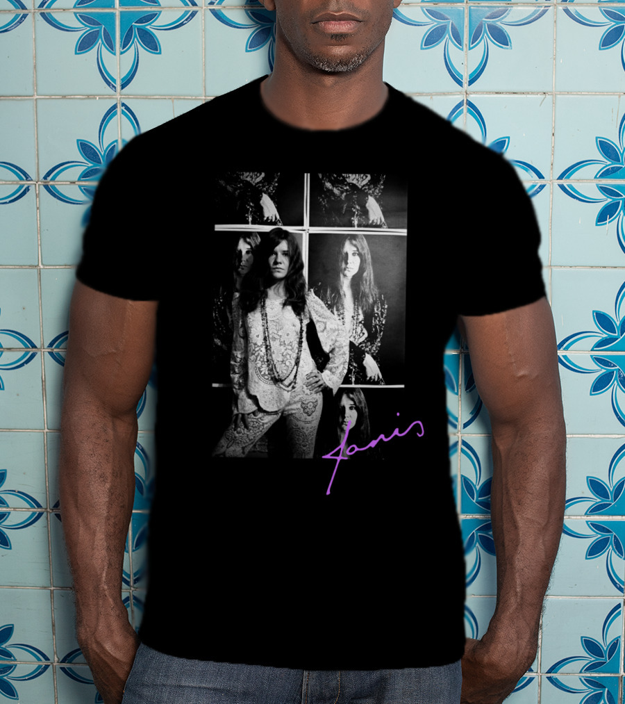 Janis 05 Retro Psychedelic Montage T-Shirt